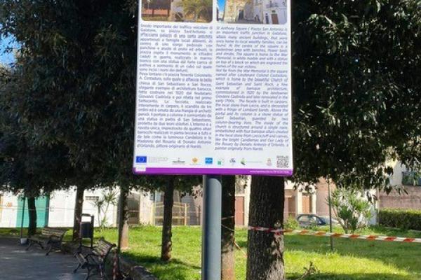 New information signs, Galatone, Puglia Region