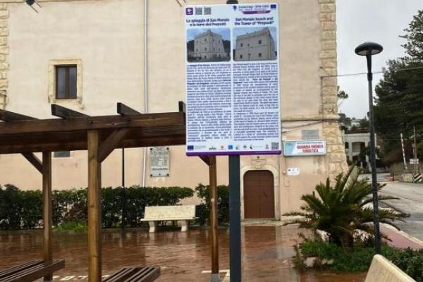 New information signs, Vico, Puglia Region